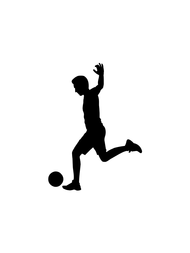 Soccer silhouettes - Vector stencils library