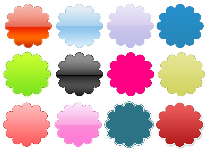 Web 2.0 Graphics: badges by tycity on Clipart library