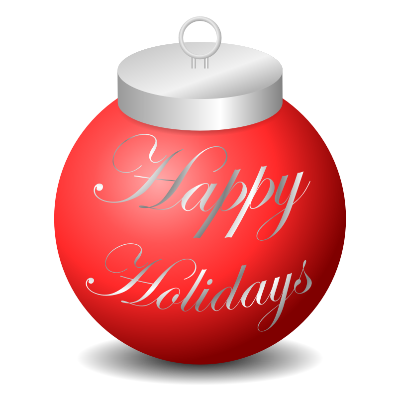 Clipart - Happy Holidays Ornament