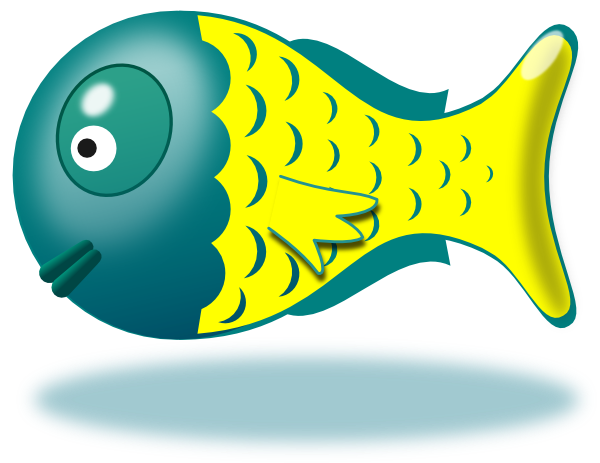 Cartoon Baby Fish clip art - vector clip art online, royalty free 