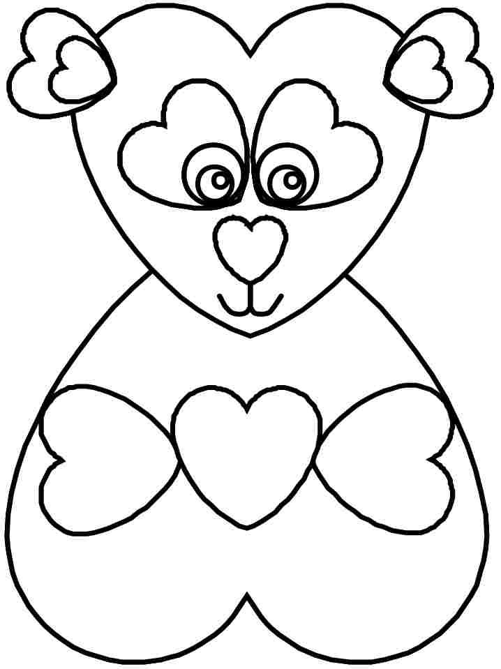 Free Valentine Coloring Pages For Little Kids #