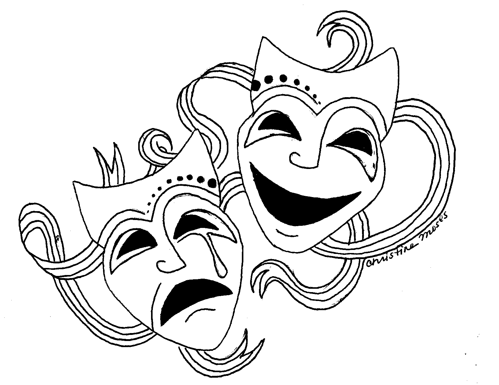 Free How To Draw Drama Masks, Download Free How To Draw Drama Masks png
