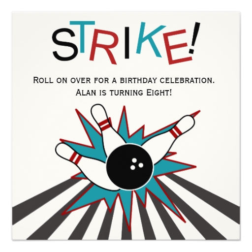 Bowling Birthday Party Invitation Template from clipart-library.com