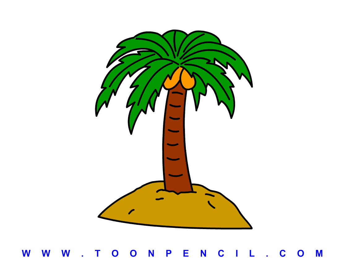 palm tree drawing for kids