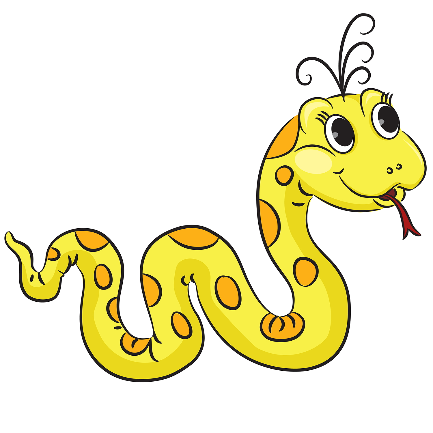 cute cartoon snake drawing - Clip Art Library