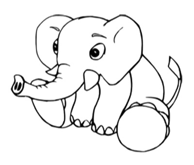 Elephant Template Cut Out from clipart-library.com