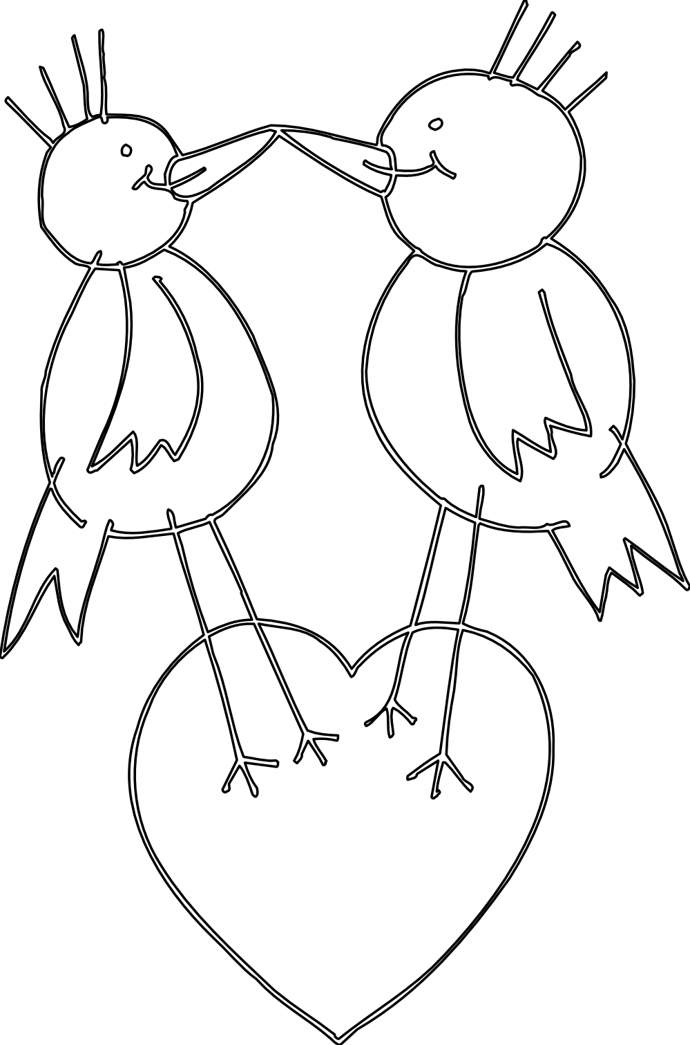 Love Birds Clipart Black And White | Clipart library - Free Clipart 