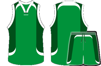 green basketball jersey template
