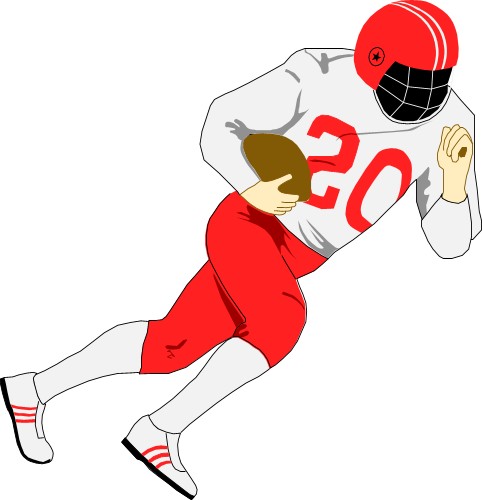 Running Football Player Clipart | Clipart library - Free Clipart Images