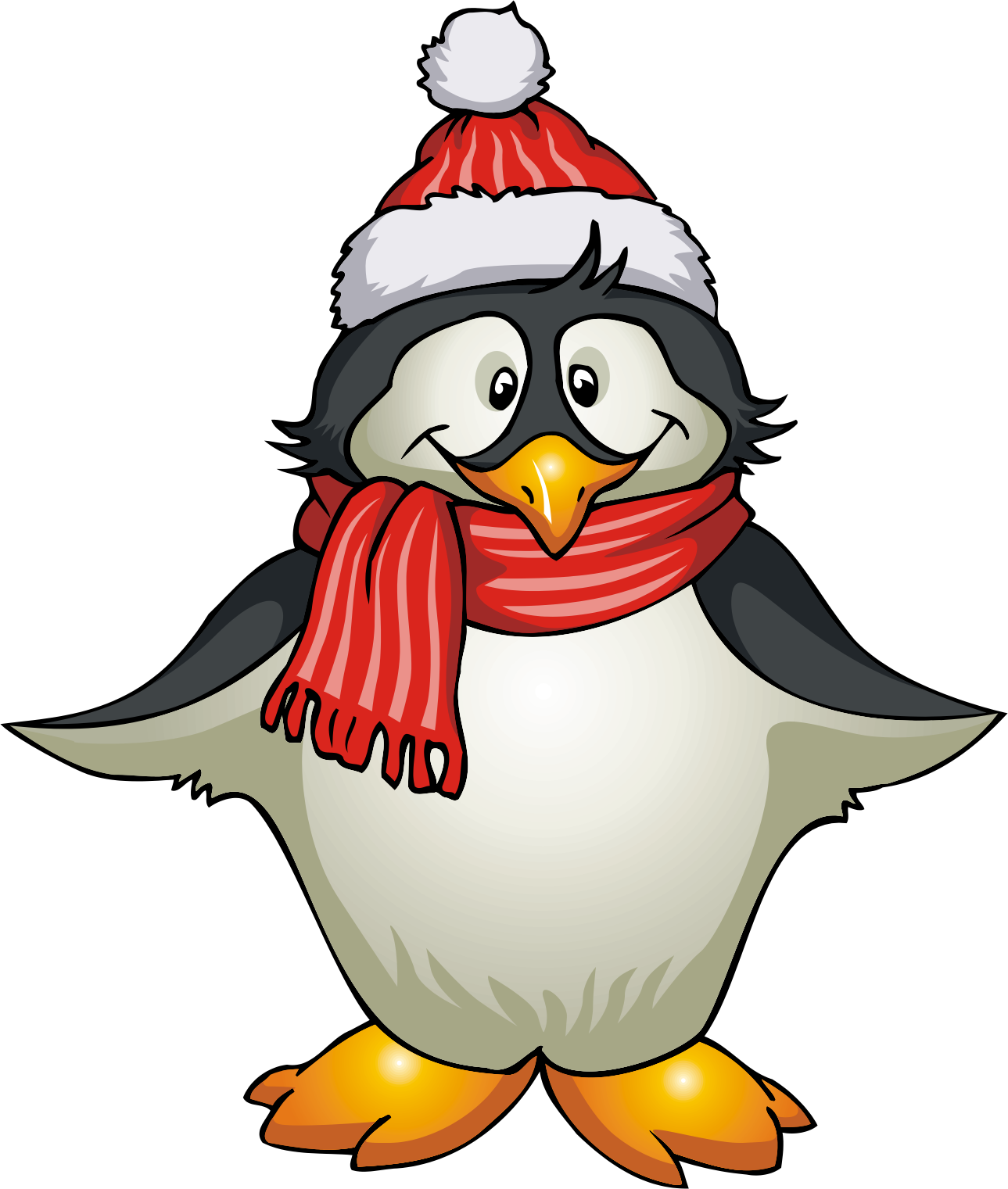 Winter Penguin Clip Art Black And White | Clipart library - Free 
