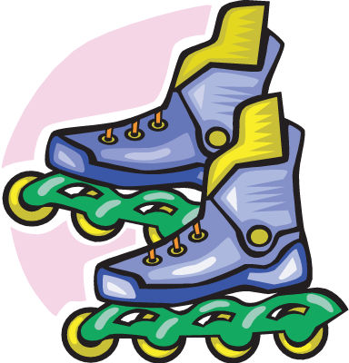 Skates Illustration - Inline Skates Clip Art