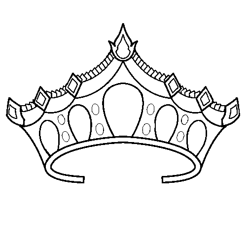 Coloring page Tiara to color online - Coloringcrew. - Clipart library 