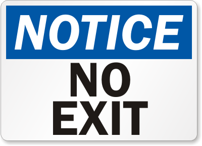 No Exit Signs, Exit Entrance Signs, SKU: S- - Clipart library 