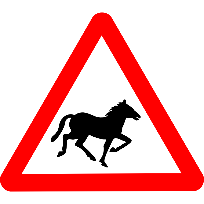 Clipart - Roadsign Horse