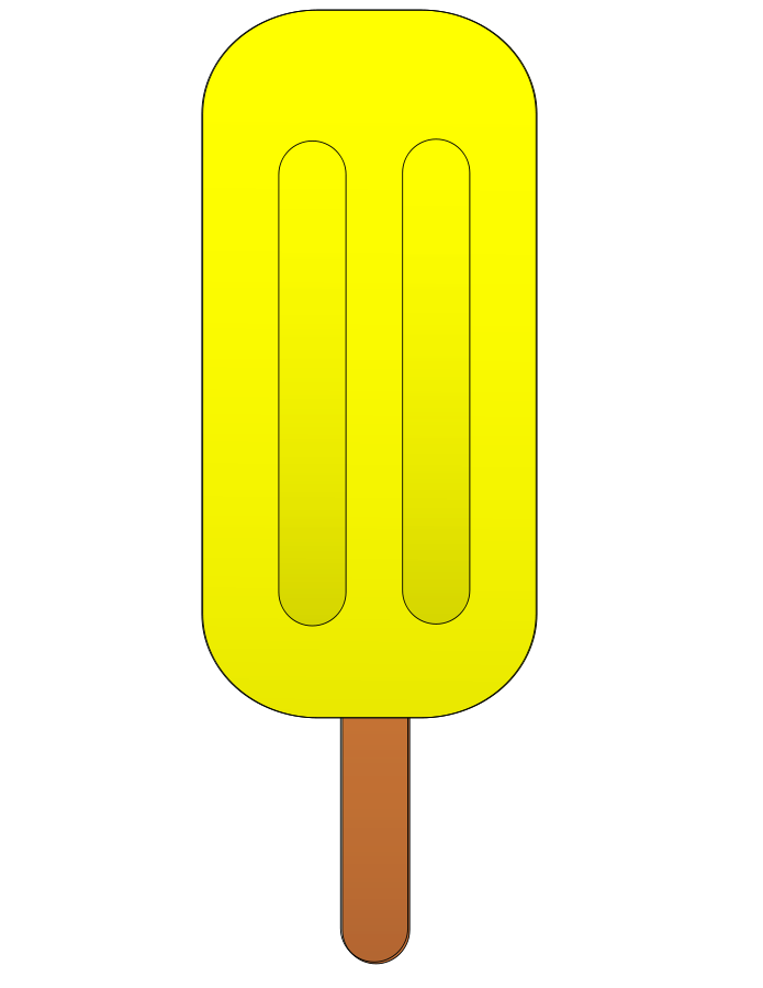 Lemon popsicle Clipart, vector clip art online, royalty free.