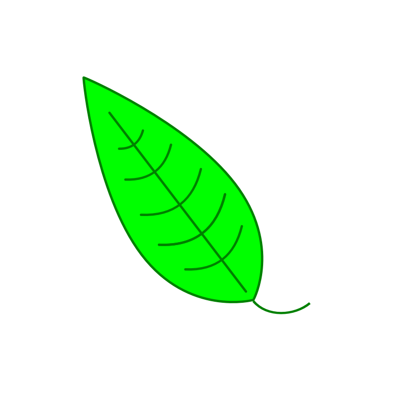 Clipart - Leaf - Green Simple Leaf