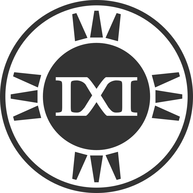fictional brand logo IXI variant e