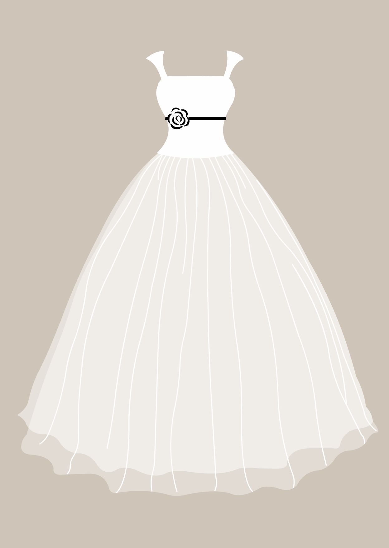 Wedding Gown Outline wedding