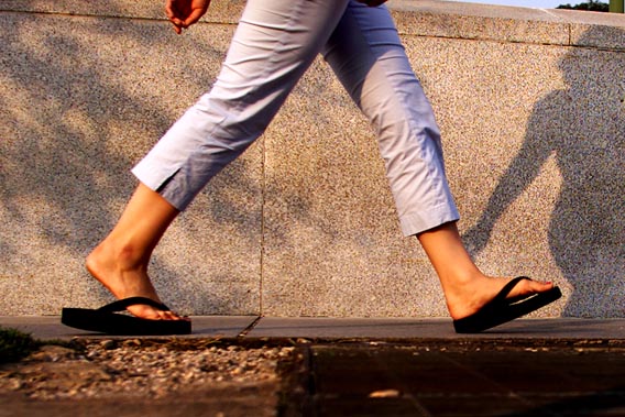 Against flip-flops: Put a shoe on, you slob.