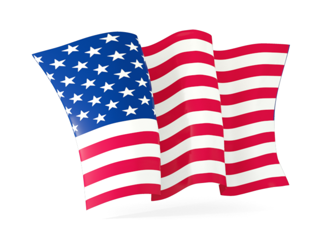 Waving flag. Illustration of flag of United States of America