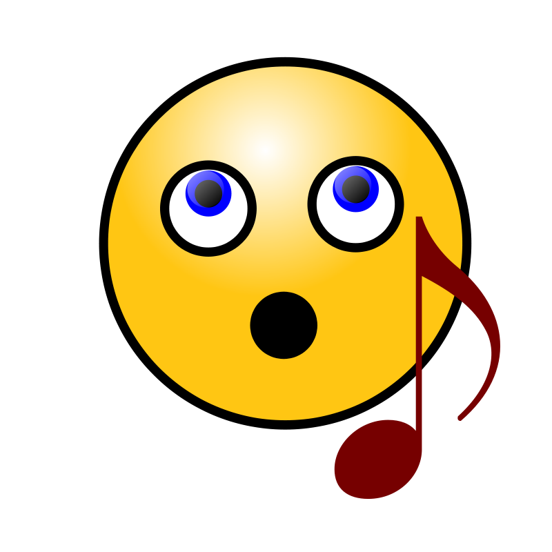 Singing Smiley Face vector clip art download free - Clipart 