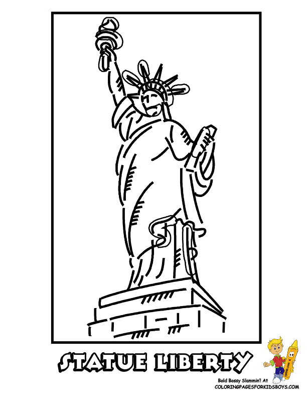 Statue Of Liberty Coloring Page Easy - Gallery
