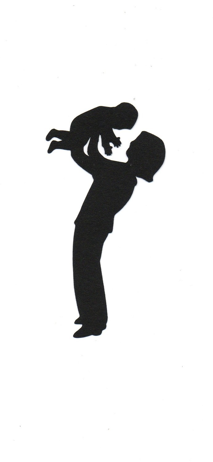 Mom and BABY Silhouette die cut for scrap by simplymadescrapbooks