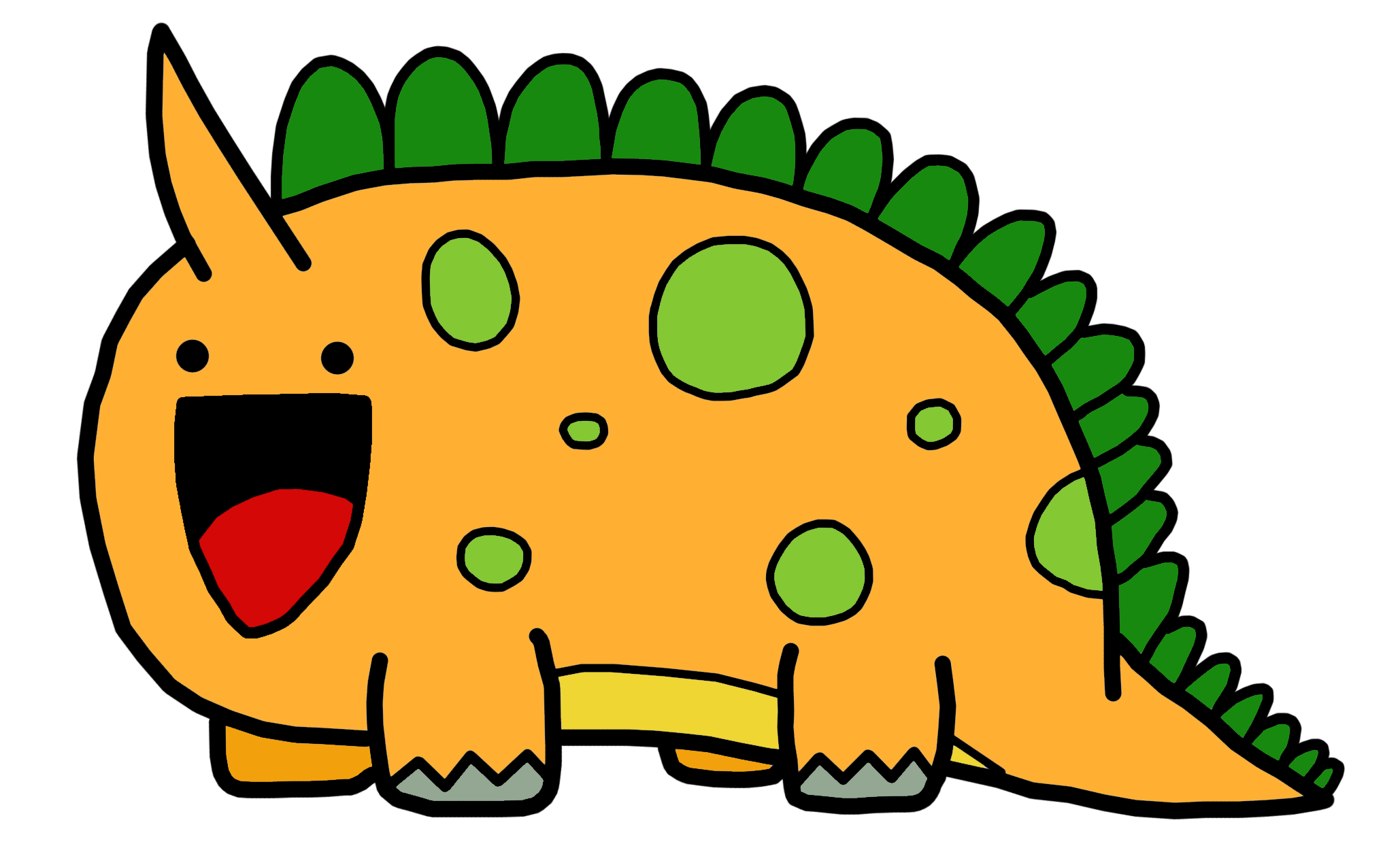 Cute Cartoon Dinosaur - Clipart library