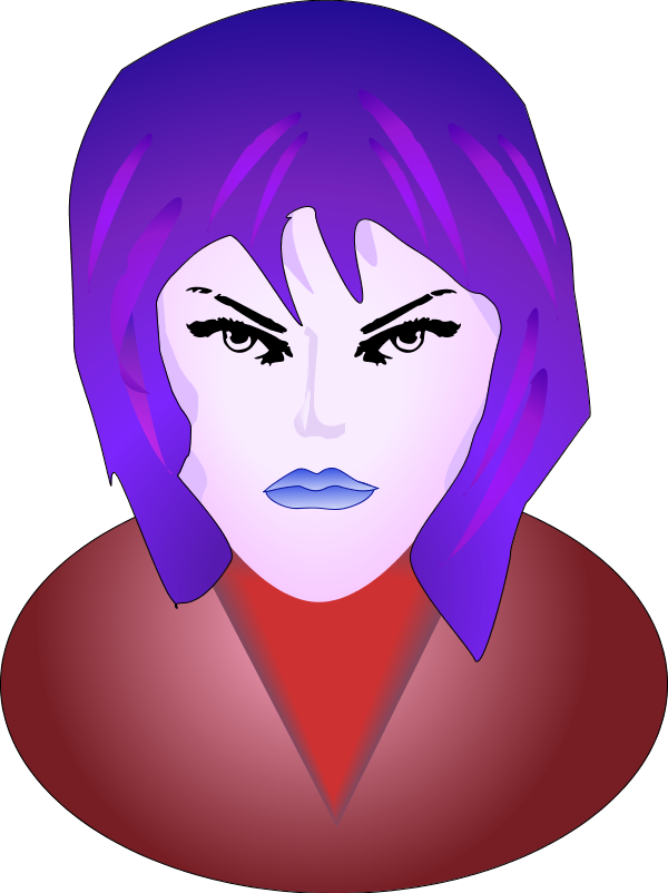 Woman Angry Face - vector Clip Art
