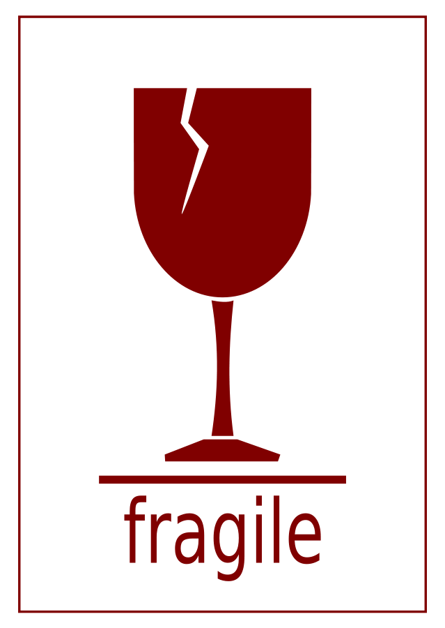 fragile logo do not stack