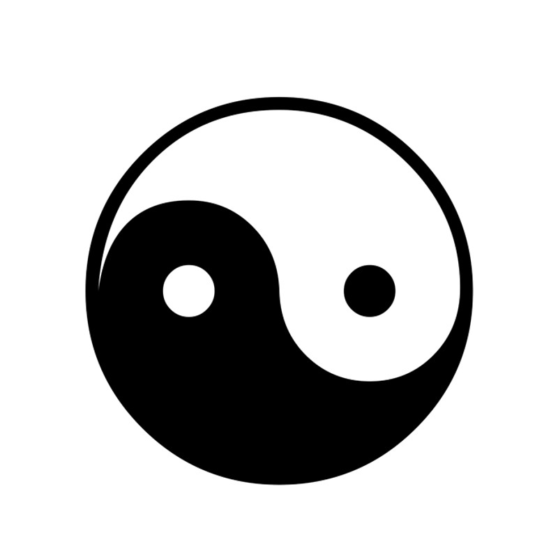 Black Yin-Yang Symbol Tote Bags by ChadAlan | Redbubble