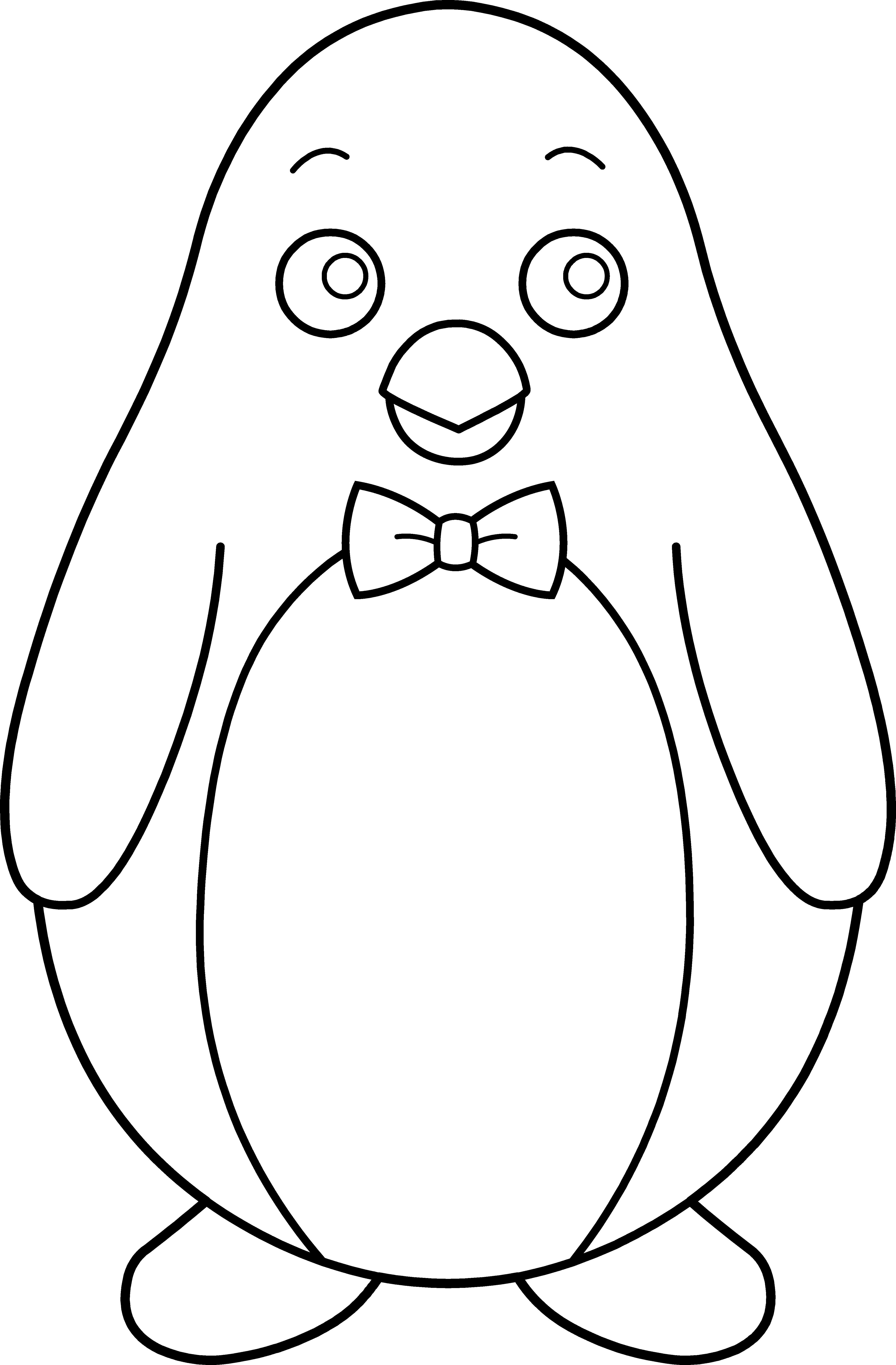 Cute Penguin Clip Art Black And White Images  Pictures - Becuo