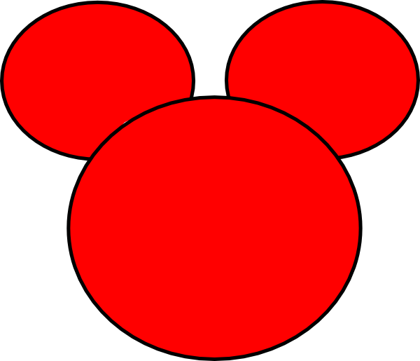 Pix For  Mickey Mouse Ears Outline