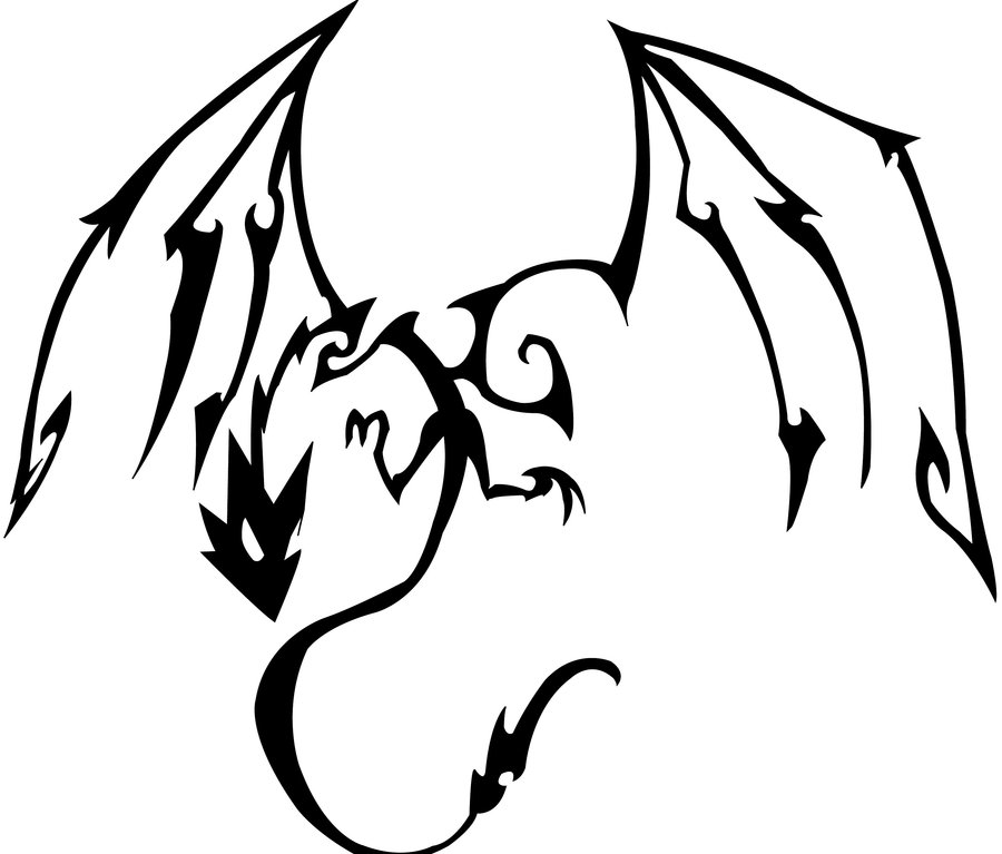 dragon tribal design by birdy767 on Clipart library