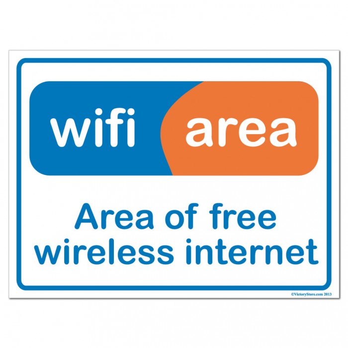 Wifi Area Sign or Sticker - #