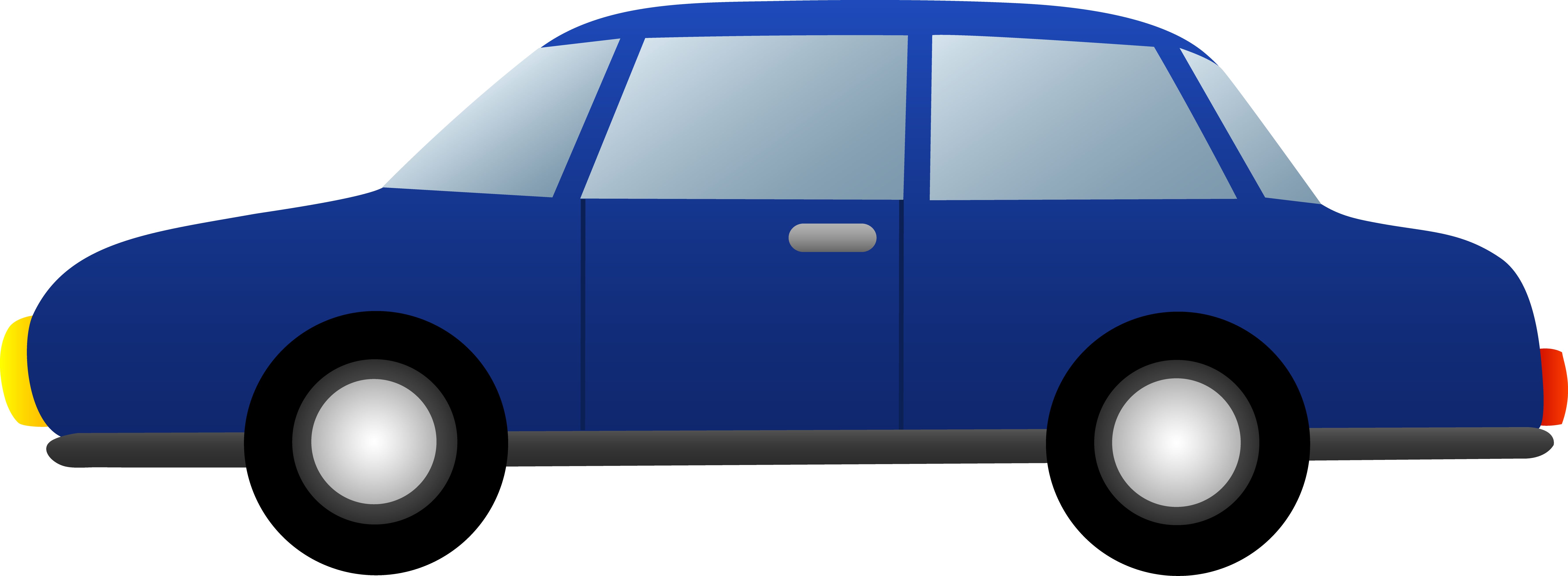 Simple Blue Car - Free Clip Art