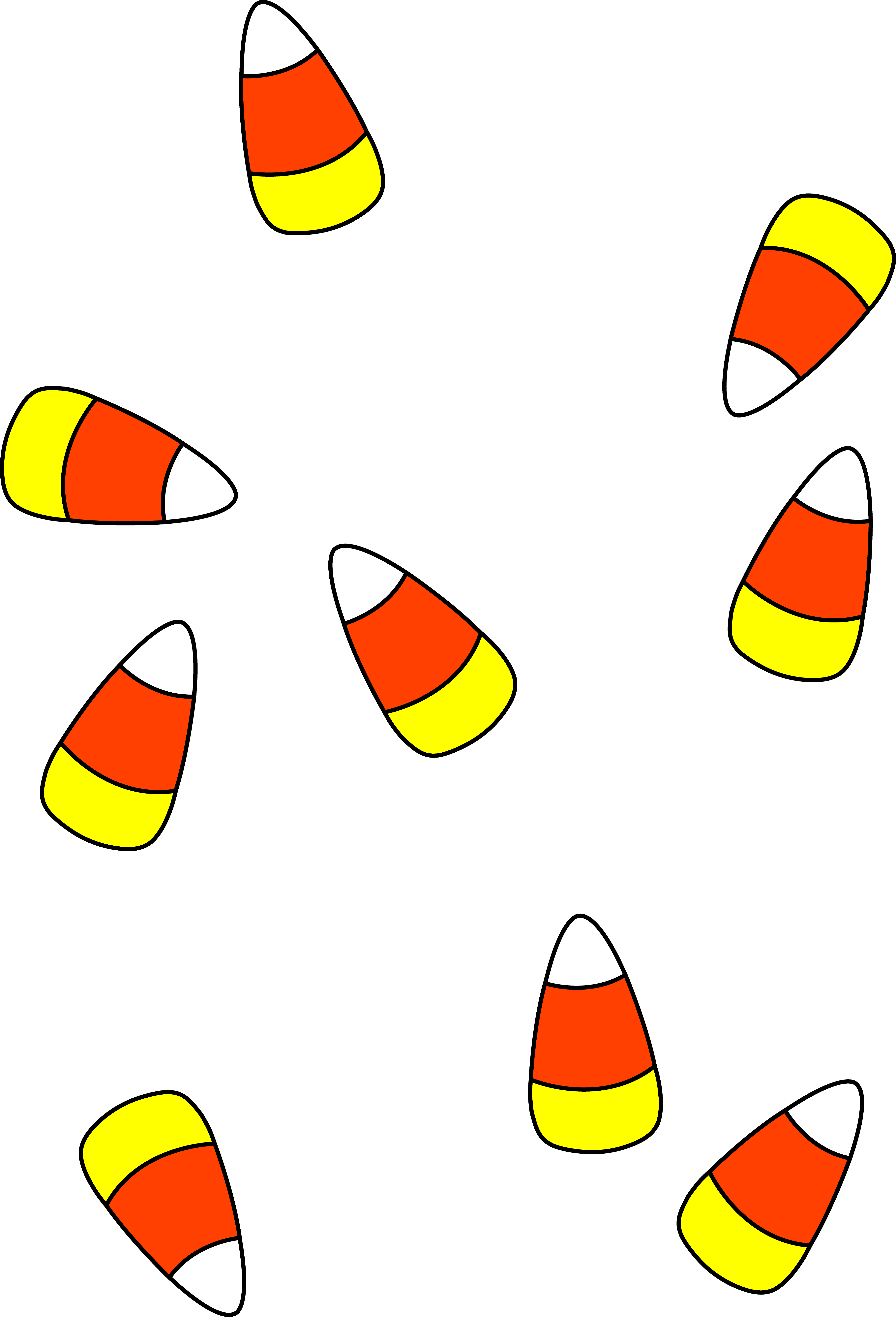 Scattered Halloween Candy Corn - Free Clip Art