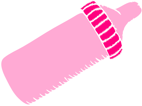 Baby Bottle Pink clip art - vector clip art online, royalty free 