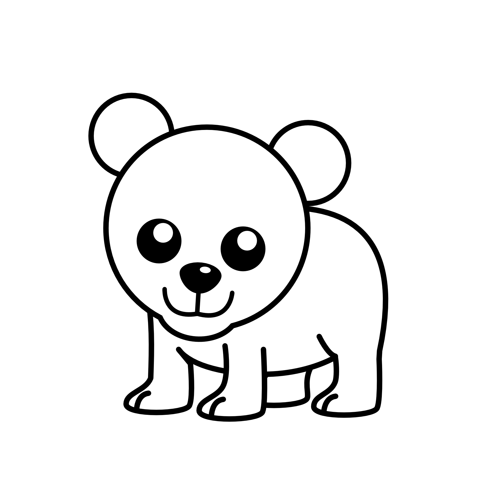 Black And White Clipart Bear - Clipart library