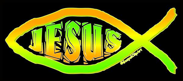 Free Christian Clip Art Image: Name of Jesus in Christian Fish 