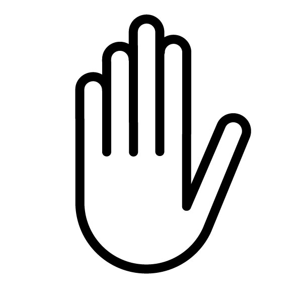 Stop Hand Symbol: Free Graphic, Pictogram, icon, Visual, Image 