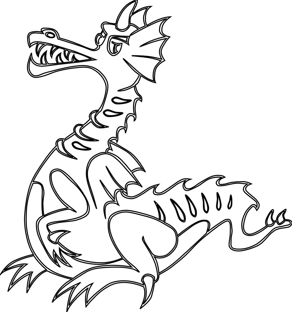 Download 21 black-and-white-dragon-pictures cartoon-dragon-clipart.-Royalty-free-clipart-132043.gif