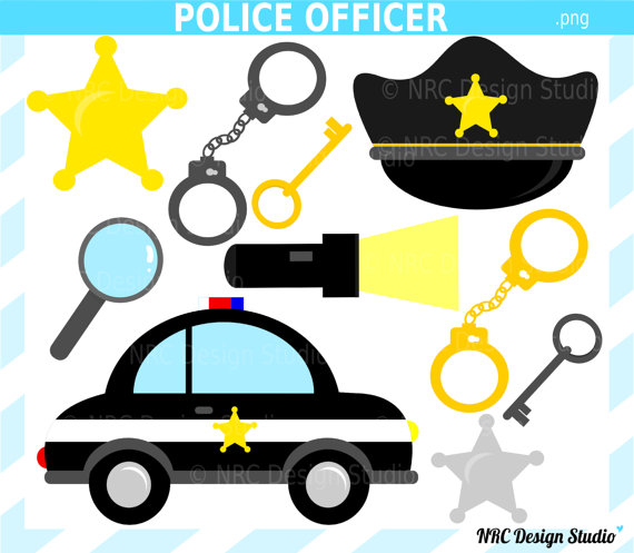 Policeman Clip Art Police Officer Clip Art by NRCDesignStudio