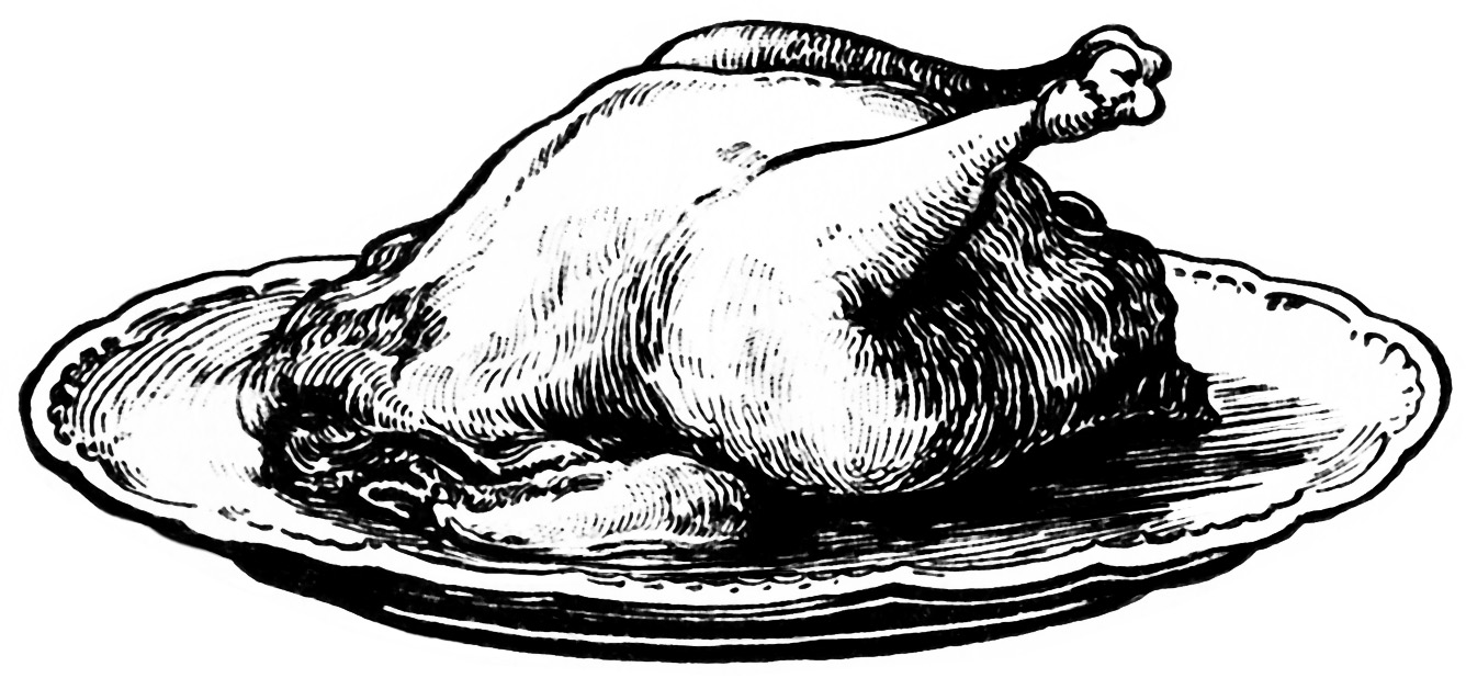 Thanksgiving Dinner Clipart Black and White | Free Internet Pictures