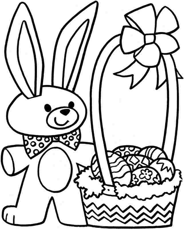 Easter Bunny Colouring Sheets Printable Free For Kids  Boys #