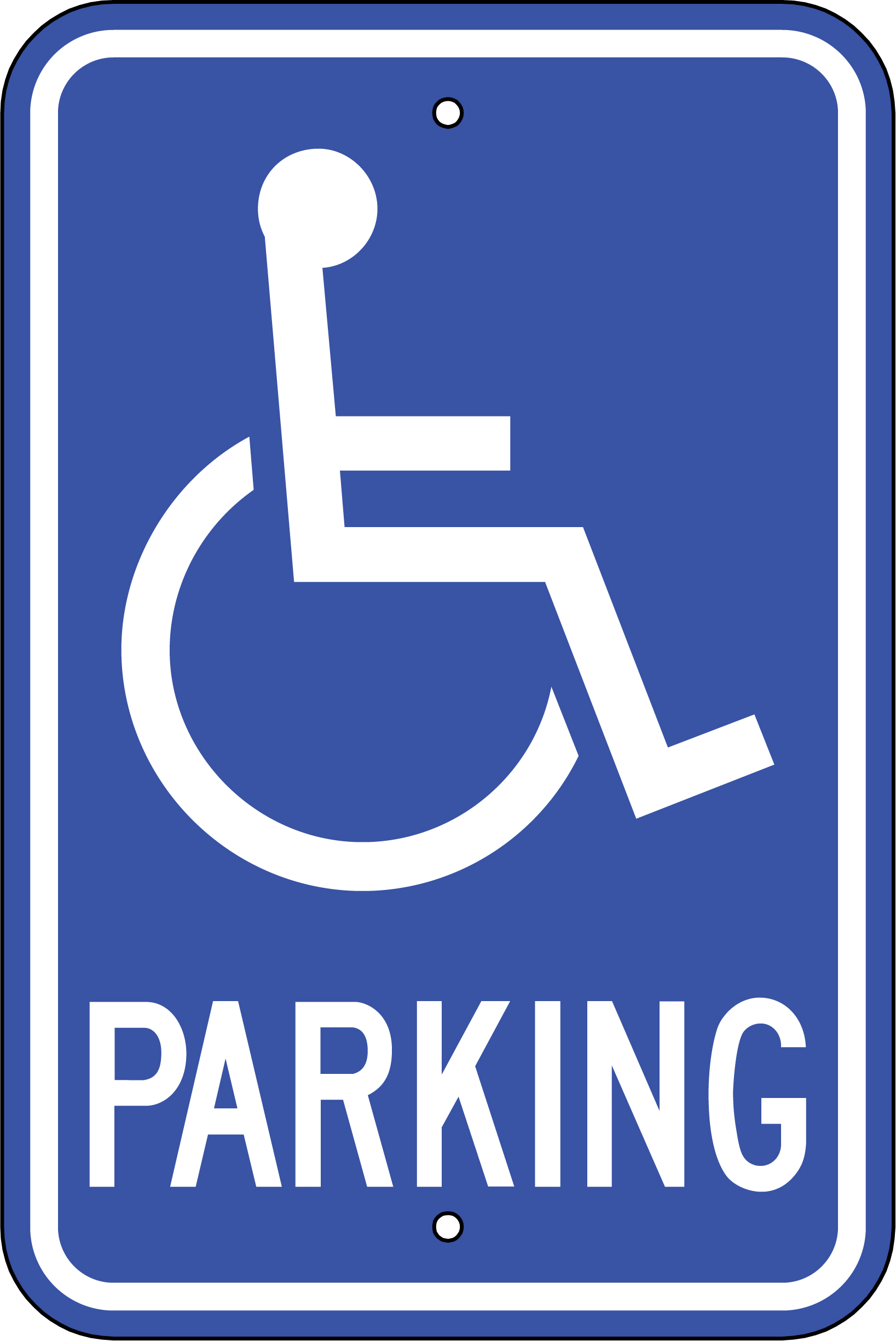 O0024 DISABLED PARKING SIGN & STICKER ALL SIZES ALL MATERIALS! 