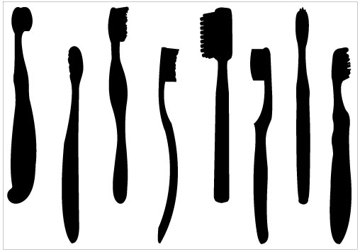 Toothbrush Vector clip art packSilhouette Clip Art