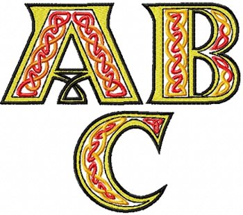 Advanced Embroidery Designs - Celtic Alphabet .