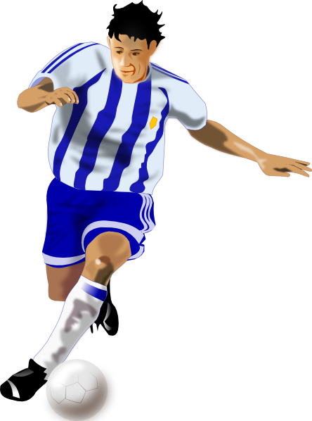 Pix For  Soccer Player Kicking Ball Clipart