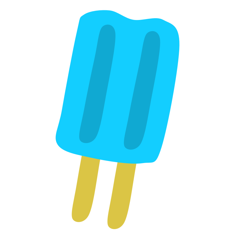 Clipart - Blue Popsicle.